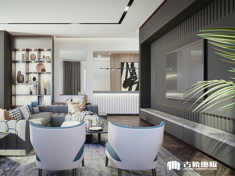 人字拼地板铺装