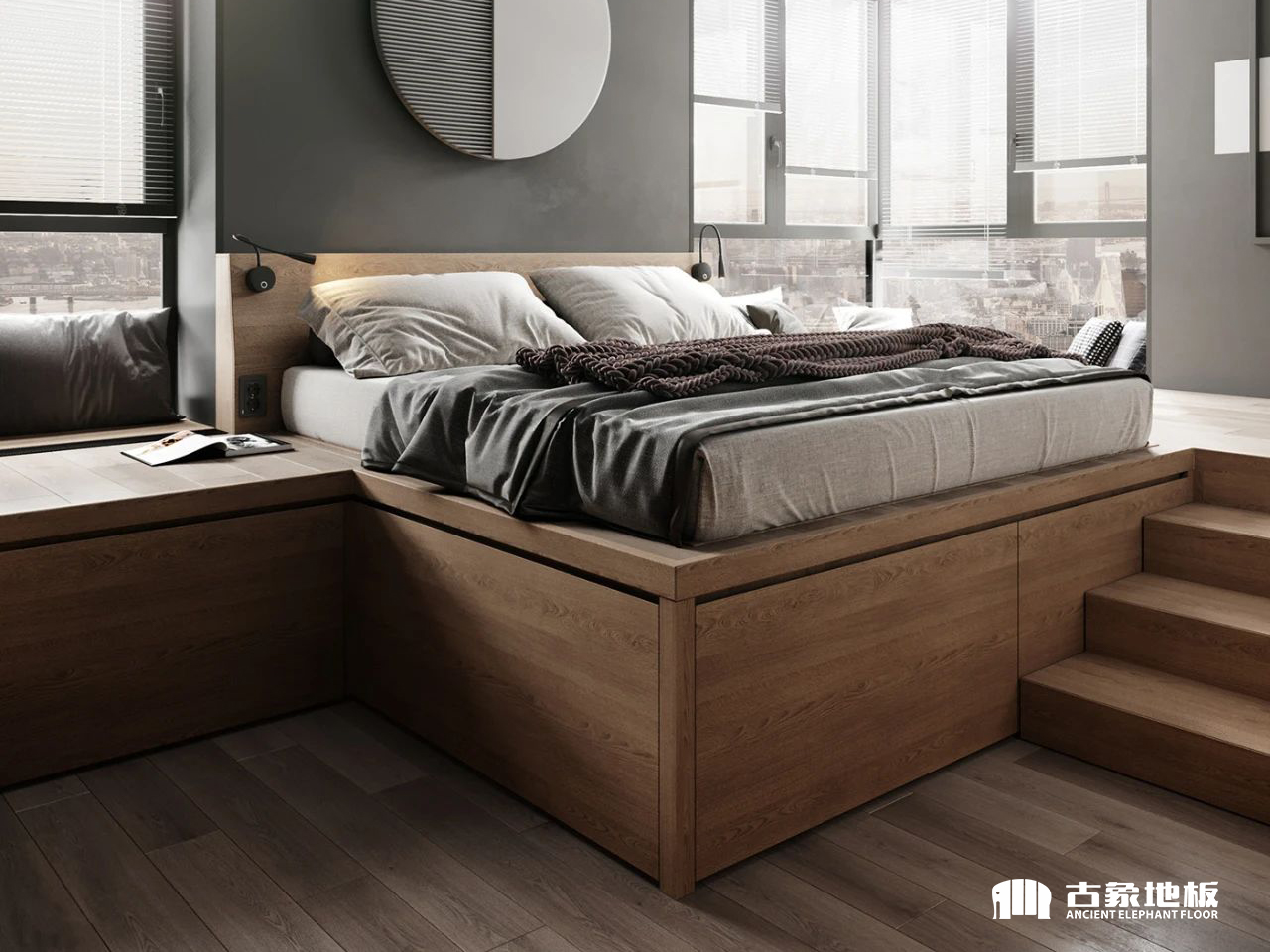 榻榻米和实木地板怎么搭