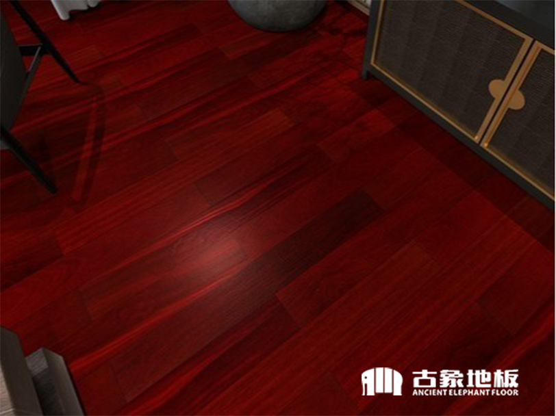 猪肝红实木地板如何搭配家具