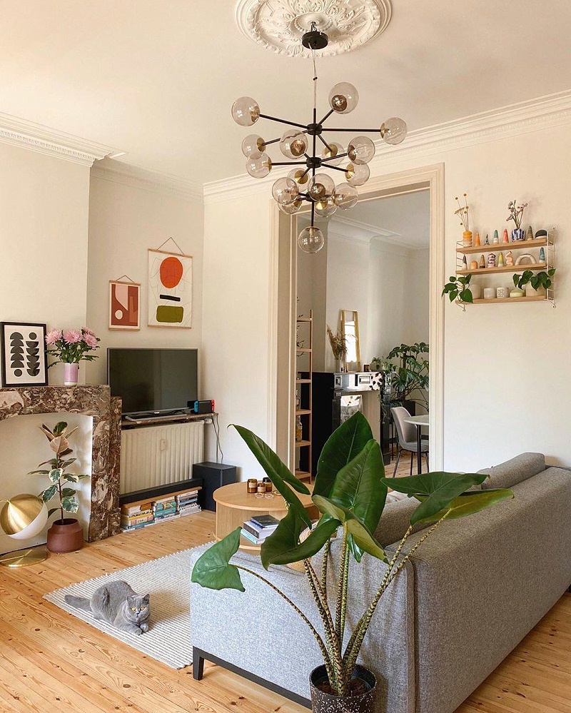 大理石打造的立体壁炉