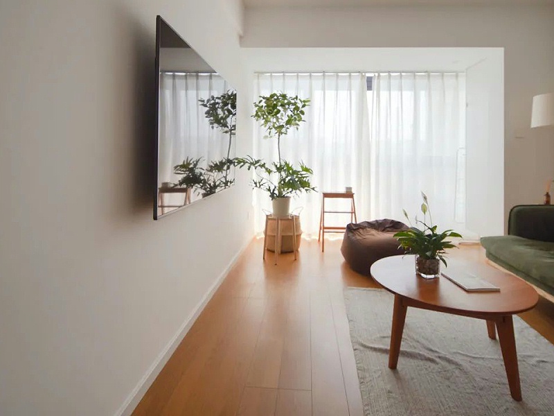 古象地板铺成的原木家