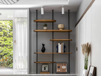 实木地板邂逅六角砖，知性与优雅共存